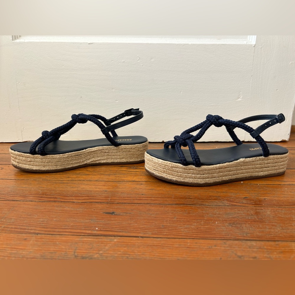 Anacapri NWT navy rope knotted sandals - Picture 5 of 8